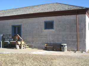 Ghost Sign on Commissary building at Fort Laramie National Historic Site